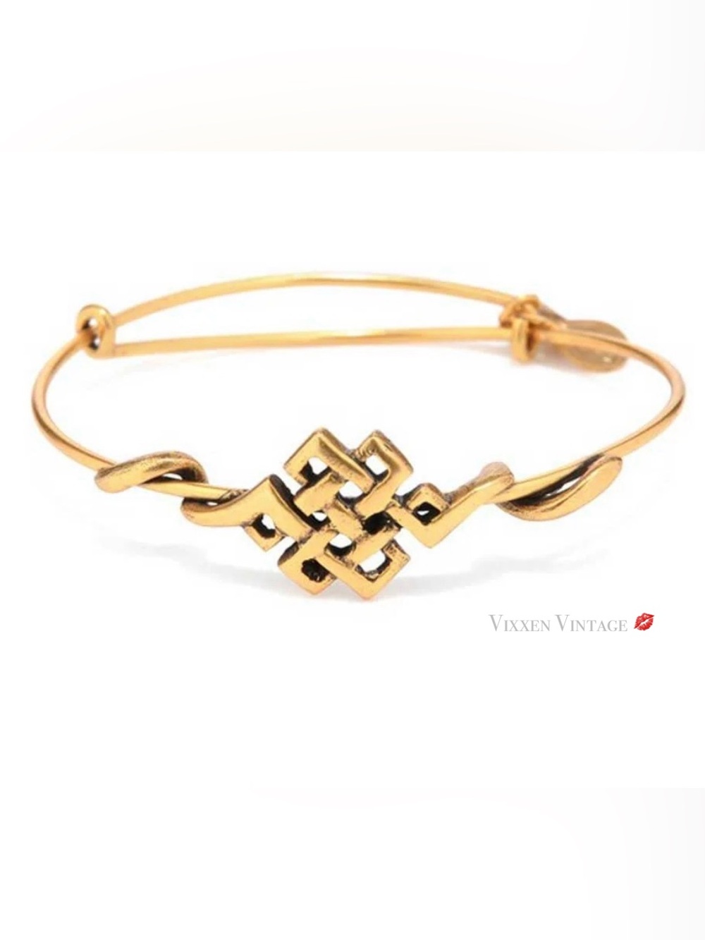 ALEX & ANI 'ENDLESS KNOT WRAP BANGLE BRACELET' IN RAFAELIAN GOLD FINISH
